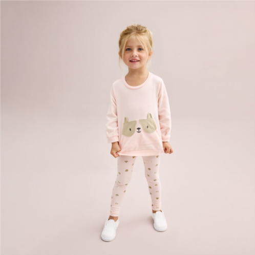 Toddler Girl Carters French Terry Dog Pullover & Leggings Set