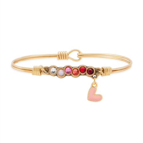 Luca + Danni Pink Heart Starlight Love Ombre Bangle Bracelet