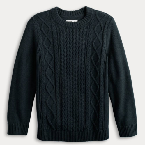 Boys 8-20 Sonoma Goods For Life Cable Knit Crewneck Sweater