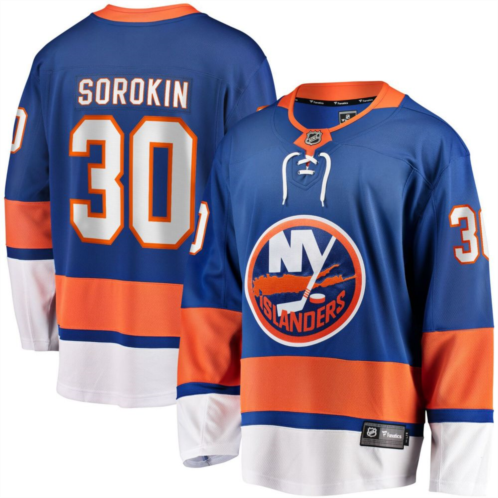 Unbranded Mens Fanatics Branded Ilya Sorokin Royal New York Islanders Home Breakaway Player Jersey