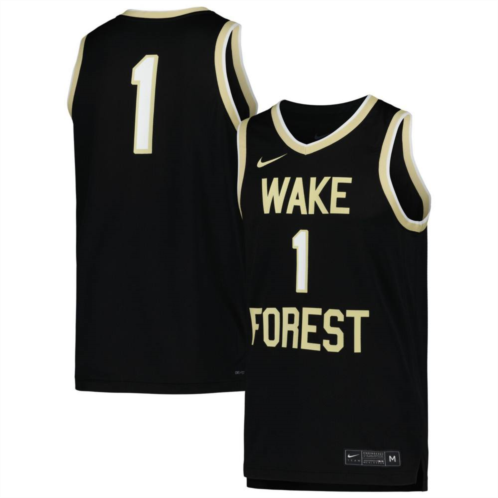 Nitro USA Mens Nike Black Wake Forest Demon Deacons Replica Basketball Jersey