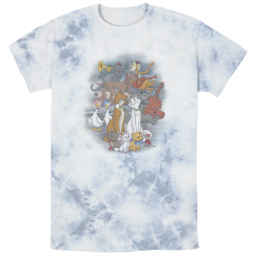 Licensed Character Mens Disneys The Aristocats Characters Party Bombard Wash Tee