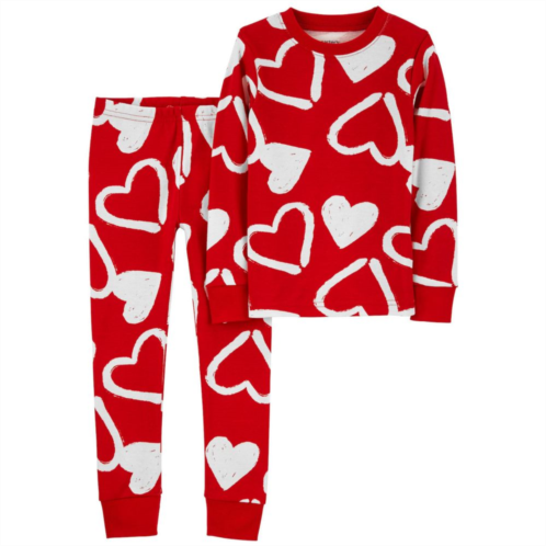 Baby Carters 2-Piece Valentines Day Heart Cotton Top & Pajama Bottoms Set