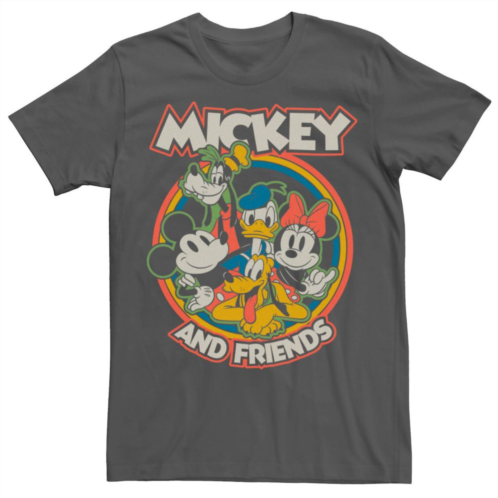 Licensed Character Mens Disney Mickey Mouse Retro Friends Tee