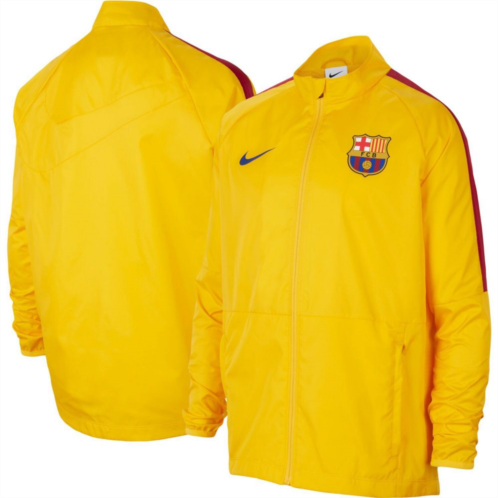 Youth Nike Yellow Barcelona Academy AWF Raglan Full-Zip Jacket