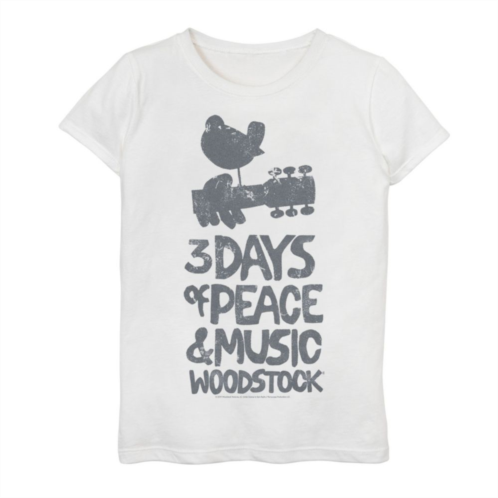 Licensed Character Girls 7-16 Woodstock 3 Days of Peace & Music Tee
