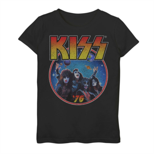 Licensed Character Girls Kiss 1976 Space Band Graphic Tee