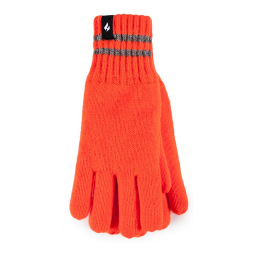 Mens Heat Holders Worxx Heatweaver Lined Flat Knit Reflective Gloves