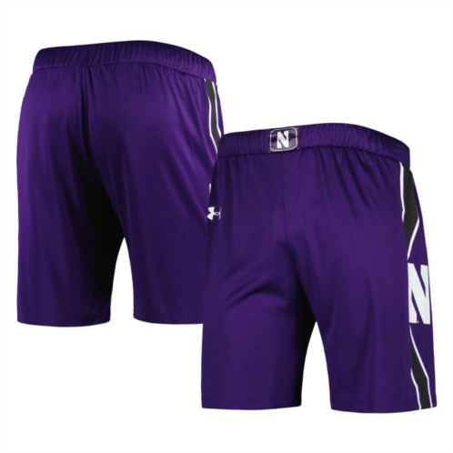 Mens Under Armour Purple Northwestern Wildcats Logo Replica Basketball Shorts