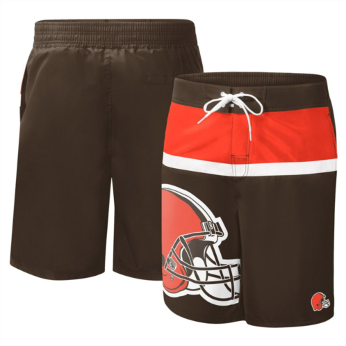 Mens G-III Sports by Carl Banks Brown Cleveland Browns Sea Wind Swim Trunks