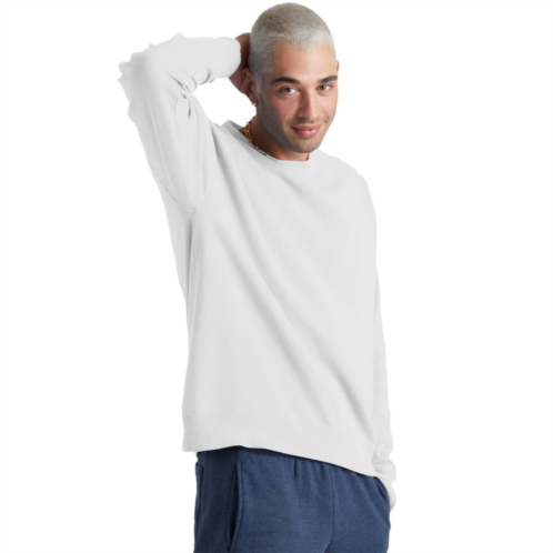 Mens Hanes Originals Garment Dyed Fleece Sweatshirt