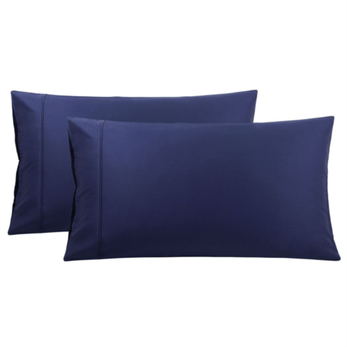 PiccoCasa Pillowcase Set of 2 Soft Cotton with Zipper Standard 20x26