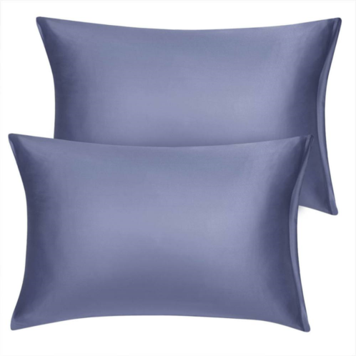 PiccoCasa 2PCS Soft Silky Satin Pillow Cases Covers Standard 20x26