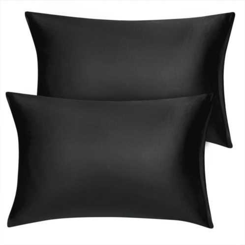 PiccoCasa Set of 2 Travel Satin Pillowcases with Zipper Closure King 20 x 36