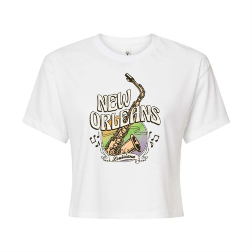 Licensed Character Juniors New Orleans Cropped Graphic Tee