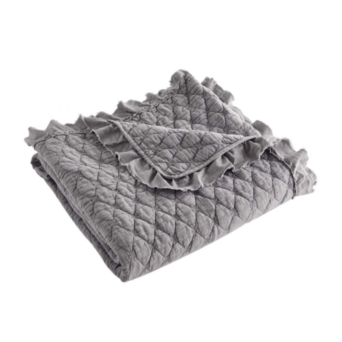 Levtex Home Grey Stonewashed Quilted Throw
