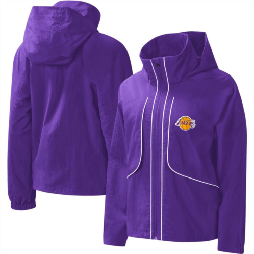 Womens G-III 4Her by Carl Banks Purple Los Angeles Lakers Last Shot Full-Zip Hoodie