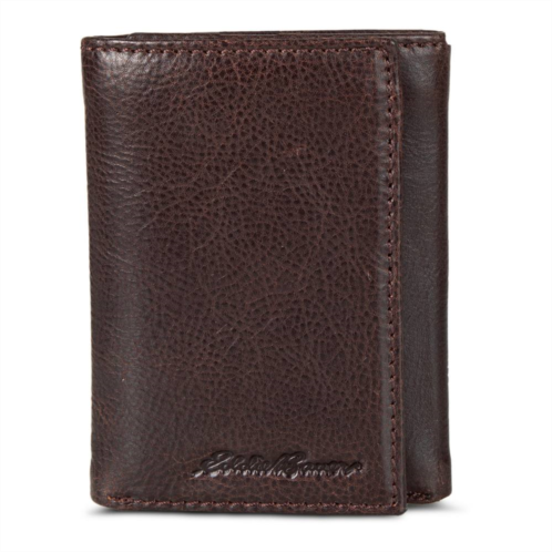 Mens Eddie Bauer Logo Leather Trifold Wallet