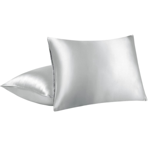 PiccoCasa Enveloped Cool Satin Pillowcases (2-pack), 17 X 24.8