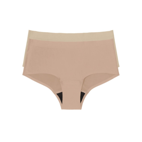 Womens the natural Leakproof Boyshort Panty 2 Pack 6058