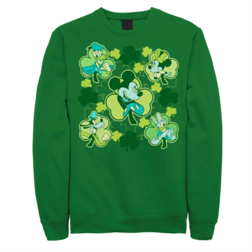 Licensed Character Mens Disney Mickey And Friends St. Patricks Day Shamrocks Sweatshirt