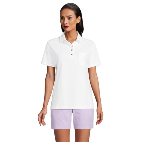 Womens Lands End Short Sleeve Super-T Polo