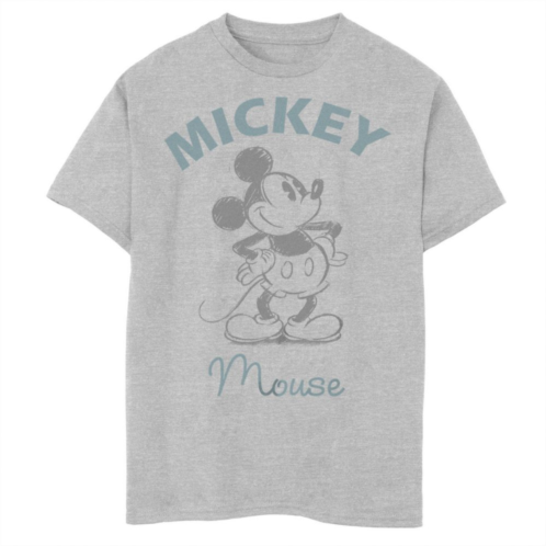 Licensed Character Disneys Mickey Mouse Boys 8-20 Distressed Sketch Graphic Tee