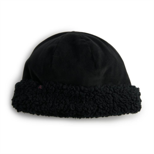 Womens Cuddl Duds Cuffed Velour Beanie Hat