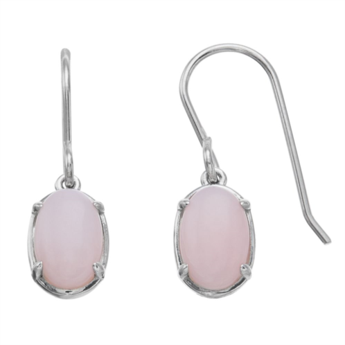 SIRI USA by TJM Sterling Silver Pink Opal Drop Earrings