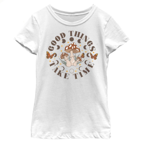 Unbranded Girls 7-16 Good Things Mushrooms And Moons Graphic Tee