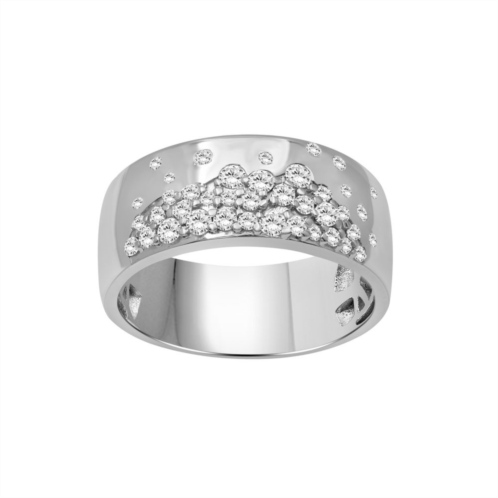 Jewelexcess Sterling Silver 1/2 Carat T.W. Diamond Fashion Ring