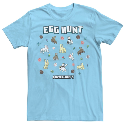 Licensed Character Mens Minecraft Easter Egg Hunt Rabbit Graphic Tee