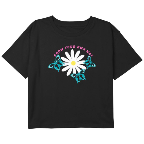 Unbranded Girls 7-16 Grow Your Own Way Boxy Crop Graphic Tee