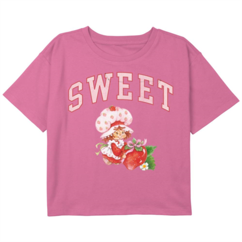 Licensed Character Girls 7-16 Strawberry Shortcake Sweet Boxy Cropped Graphic Tee