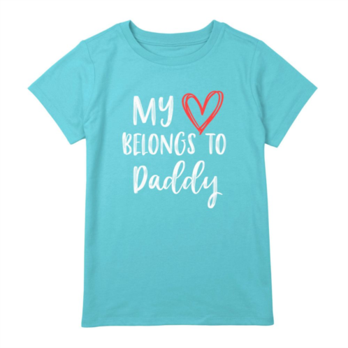 Unbranded Girls 7-16 My Heart Belongs To Daddy Graphic Tee