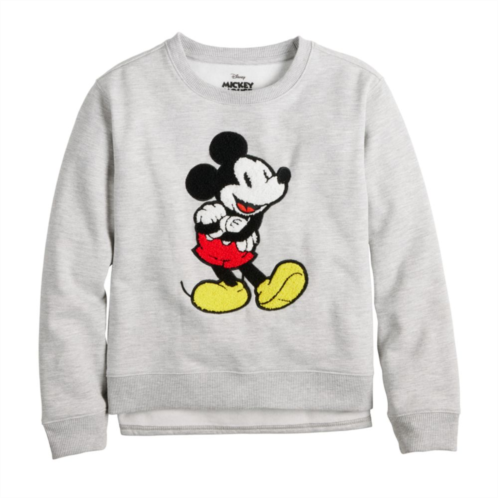 Licensed Character Disneys Mickey Mouse Girls 7-16 Hi-Lo Chenille Graphic Sweatshirt