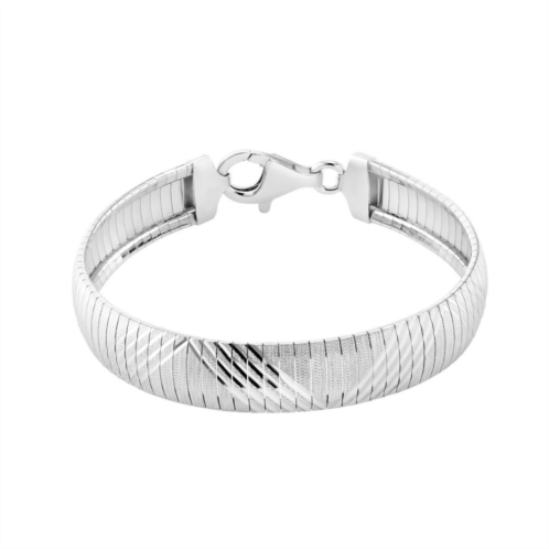 Athra NJ Inc Sterling Silver Textured Bracelet