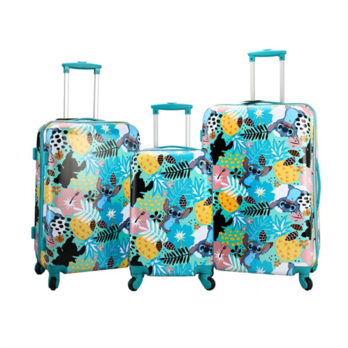 Disneys Lilo and Stitch 3-Piece Spinner Luggage Set
