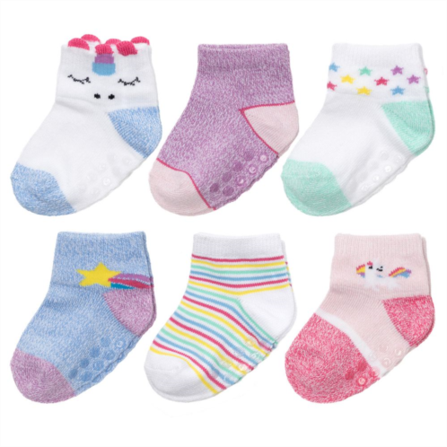 Baby / Toddler Girl Jumping Beans 6-pack Low-Cut Softest Unicorn Socks