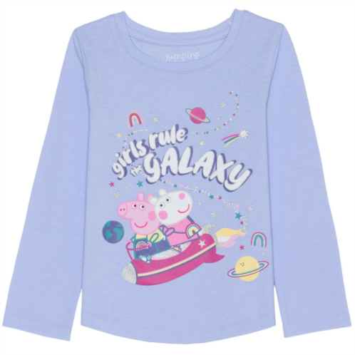 Baby & Toddler Girl Jumping Beans Peppa Pig Girls Rule the Galaxy Long Sleeve Sparkle Graphic Tee