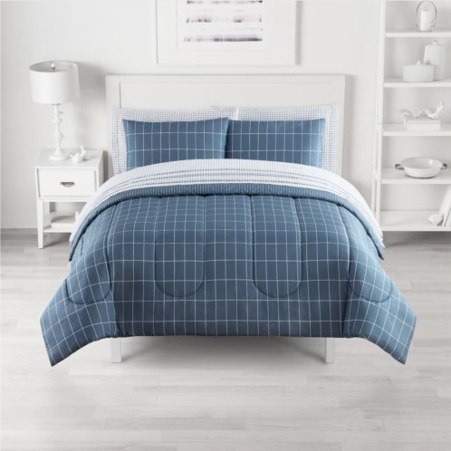 The Big One Rae Windowpane Reversible Comforter Set with Sheets