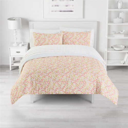 The Big One Molly Floral Plush Reversible Comforter Set with Sheets