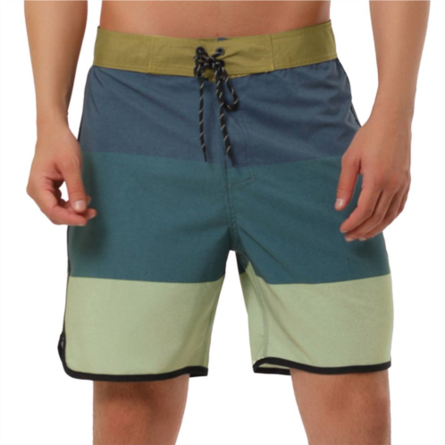 Lars Amadeus Mens Shorts Striped Beach Shorts Color Block Board Surfing Shorts