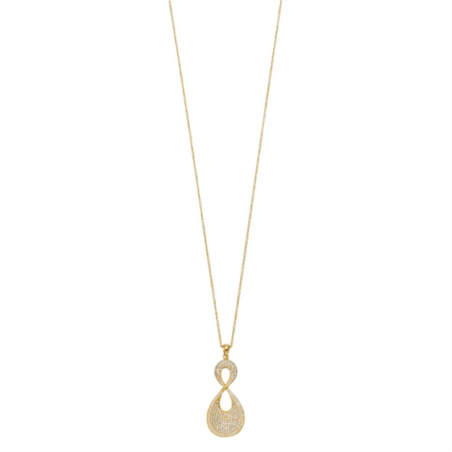 Rosabella 14k Gold Over Silver Cubic Zirconia Infinity Pendant Necklace