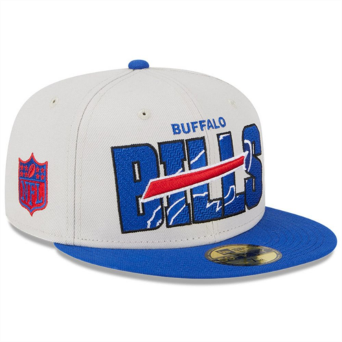 Mens New Era Stone/Royal Buffalo Bills 2023 NFL Draft On Stage 59FIFTY Fitted Hat