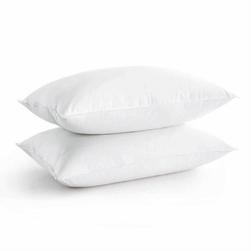 Unikome 2 Pack Cotton Feather & Down Fiber Firm Support Bed Pillows