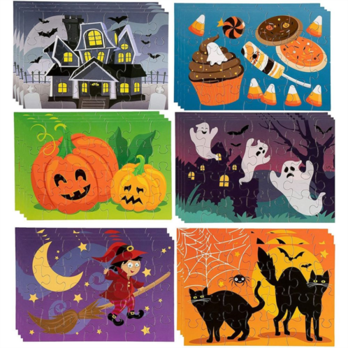 Blue Panda Halloween Jigsaw Puzzles, 28 Pieces (5.5 x 8 in, 36-Pack)