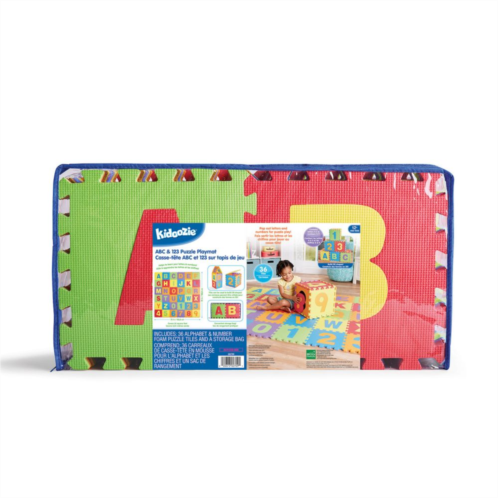 Kidoozie ABC & 123 Puzzle Playmat with Storage Bag