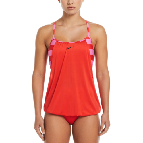 Womens Nike Statement Stripe Layered Tankini Swim Top