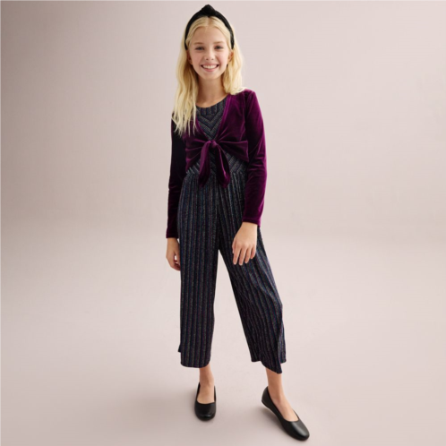 Girls 7-16 Knit Works Tie-Front Shrug & Jumpsuit Set in Regular & Plus Size